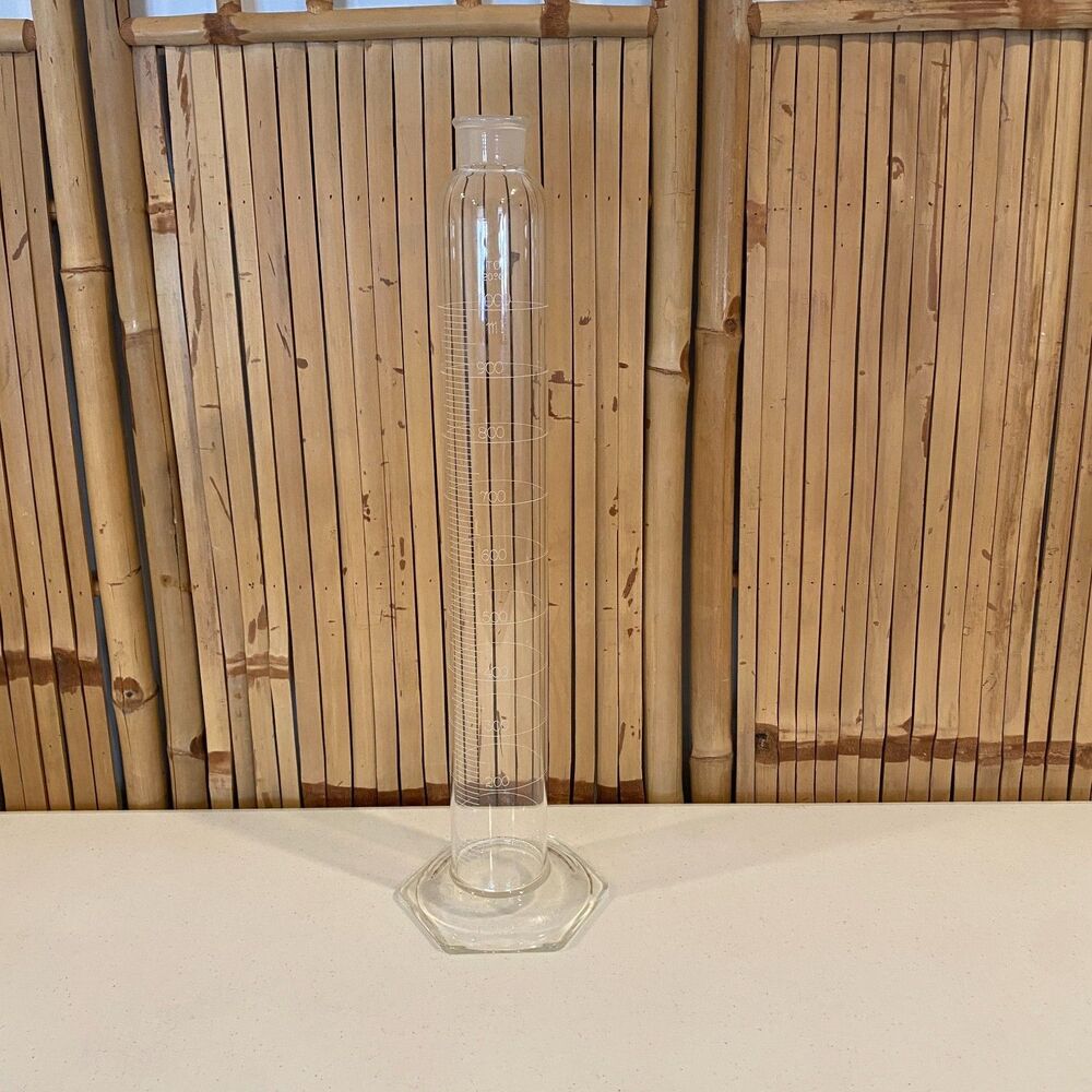 Pyrex 1000 mL Glass Reagent Bottle w Ground Stopper TC 20°C Made in USA